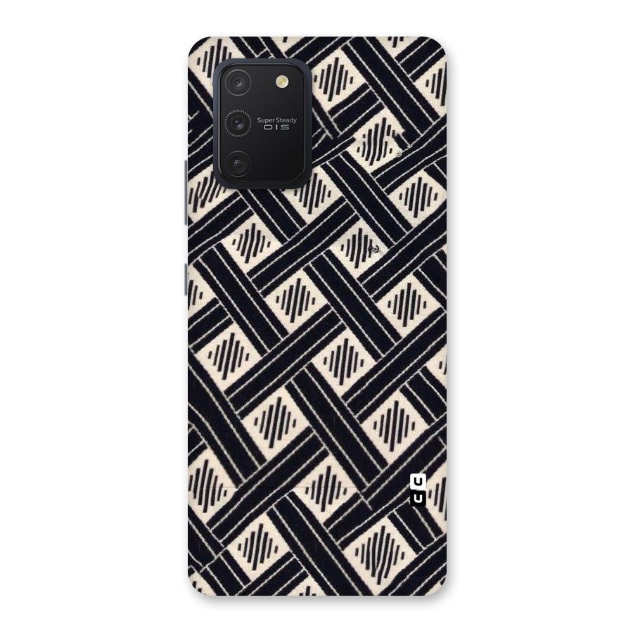 Black Beige Criscros Back Case for Galaxy S10 Lite