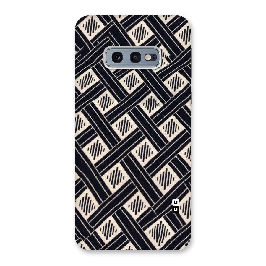 Black Beige Criscros Back Case for Galaxy S10e