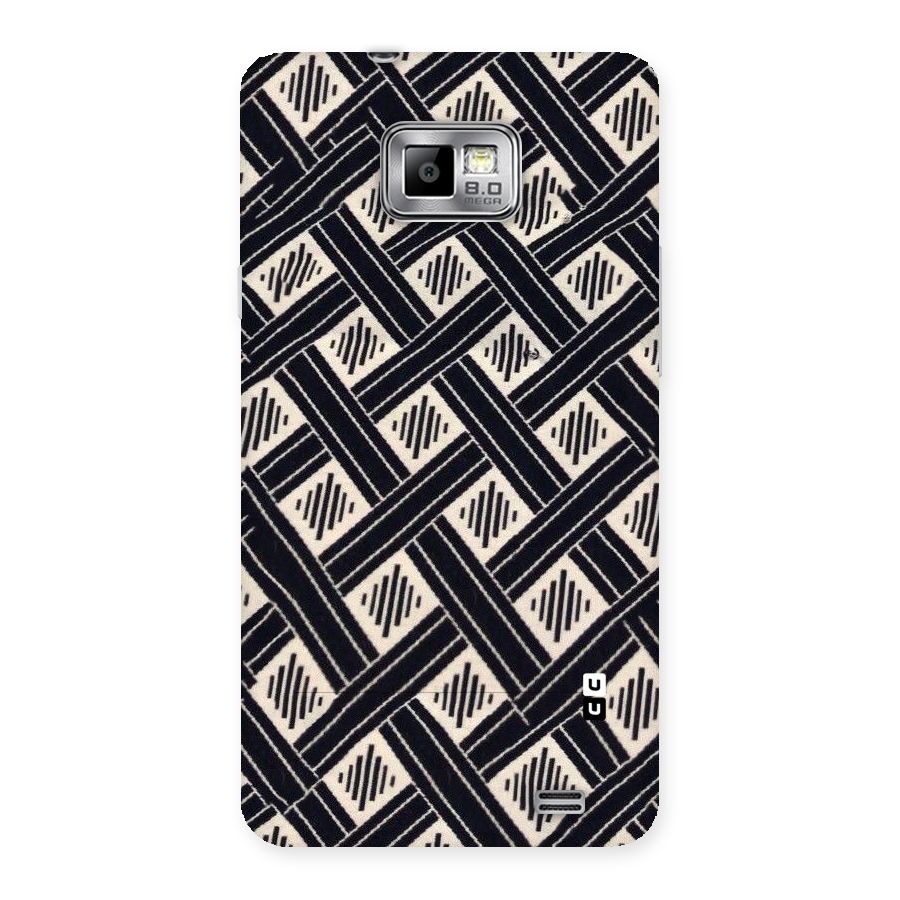 Black Beige Criscros Back Case for Galaxy S2