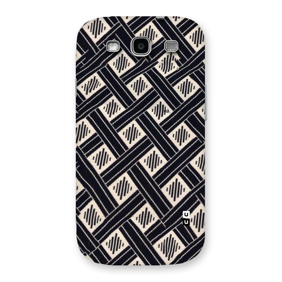 Black Beige Criscros Back Case for Galaxy S3