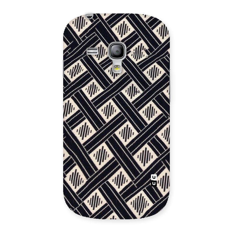 Black Beige Criscros Back Case for Galaxy S3 Mini