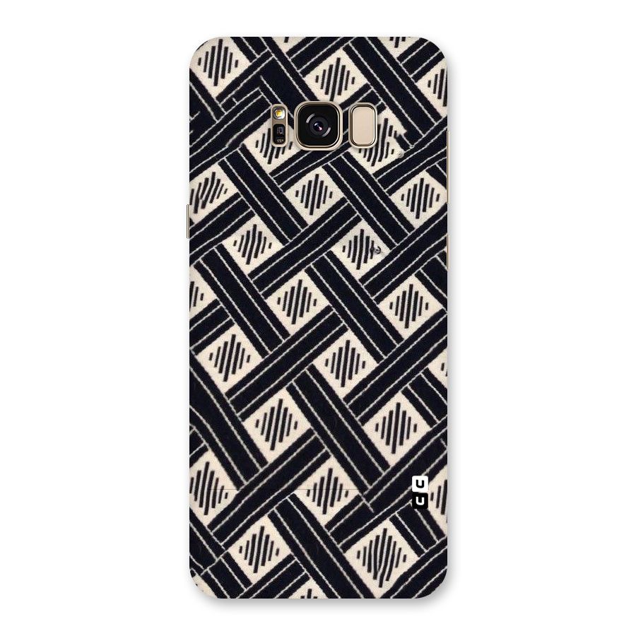 Black Beige Criscros Back Case for Galaxy S8 Plus