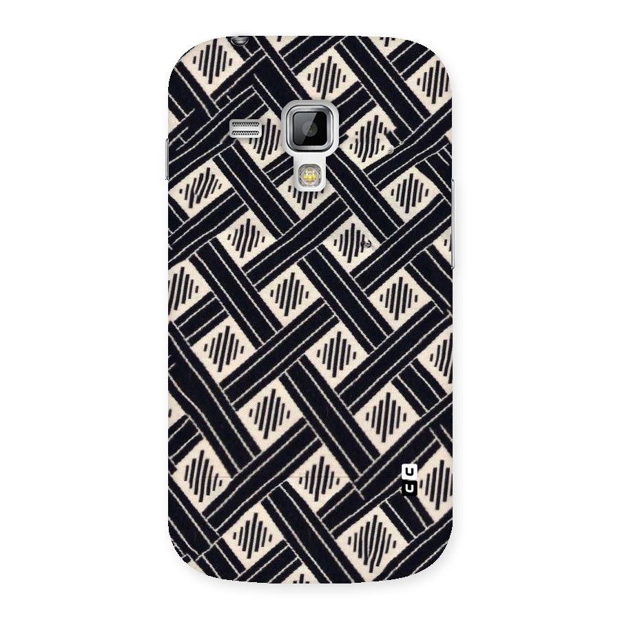 Black Beige Criscros Back Case for Galaxy S Duos