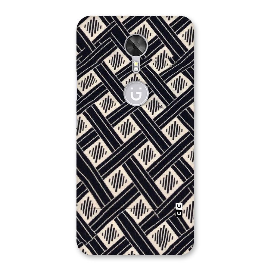 Black Beige Criscros Back Case for Gionee A1