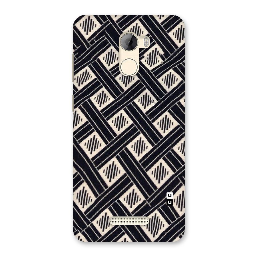 Black Beige Criscros Back Case for Gionee A1 LIte