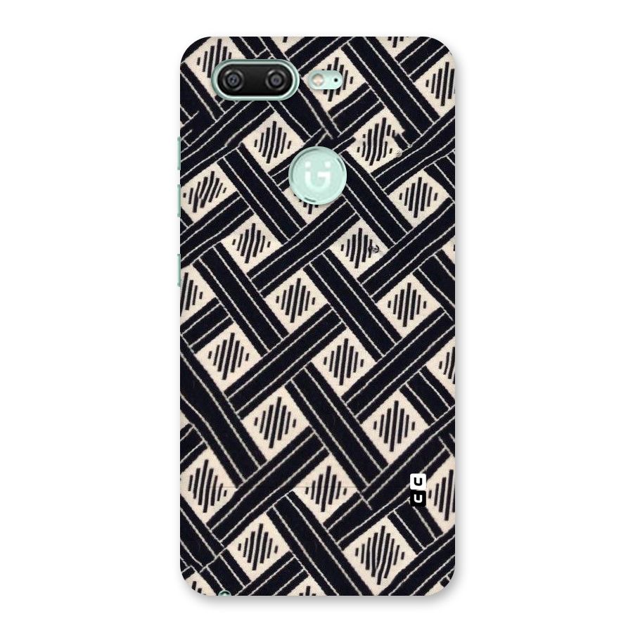 Black Beige Criscros Back Case for Gionee S10