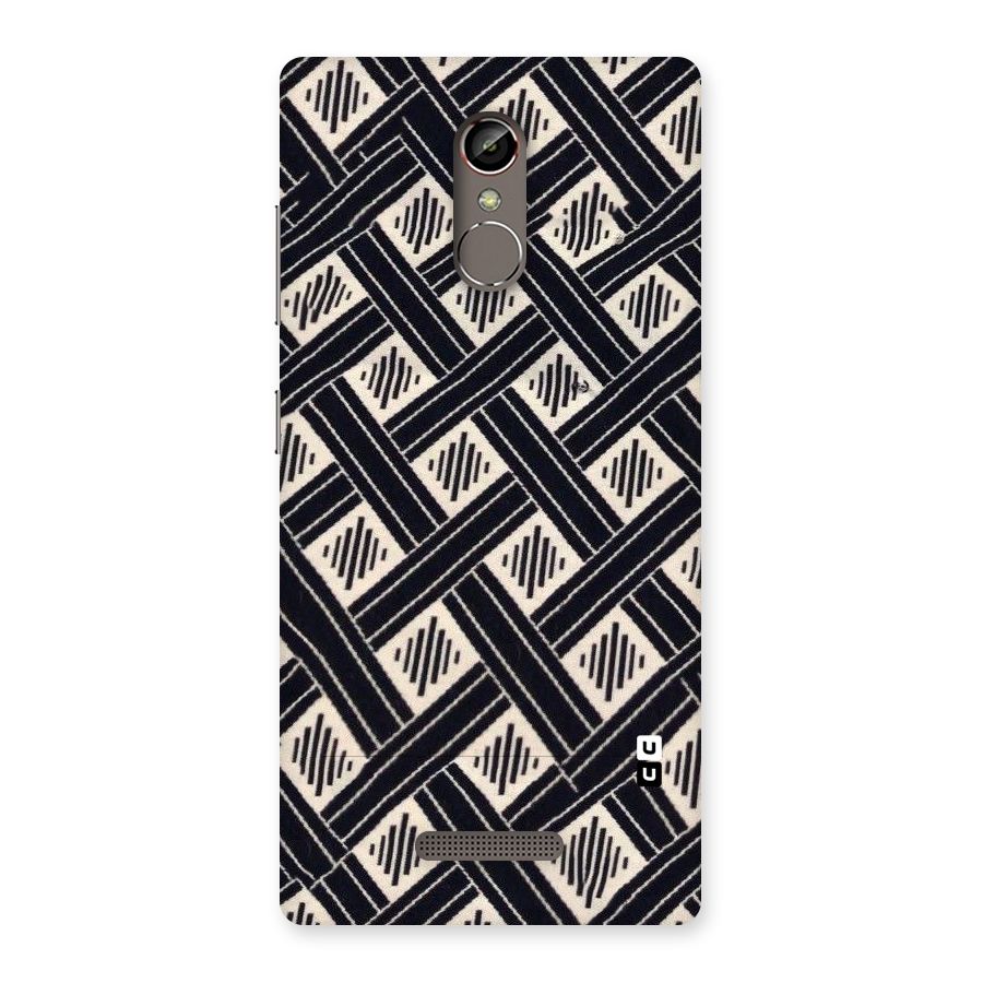Black Beige Criscros Back Case for Gionee S6s