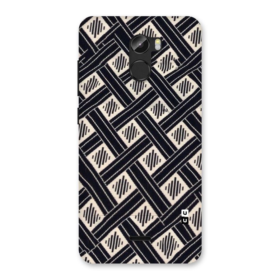 Black Beige Criscros Back Case for Gionee X1