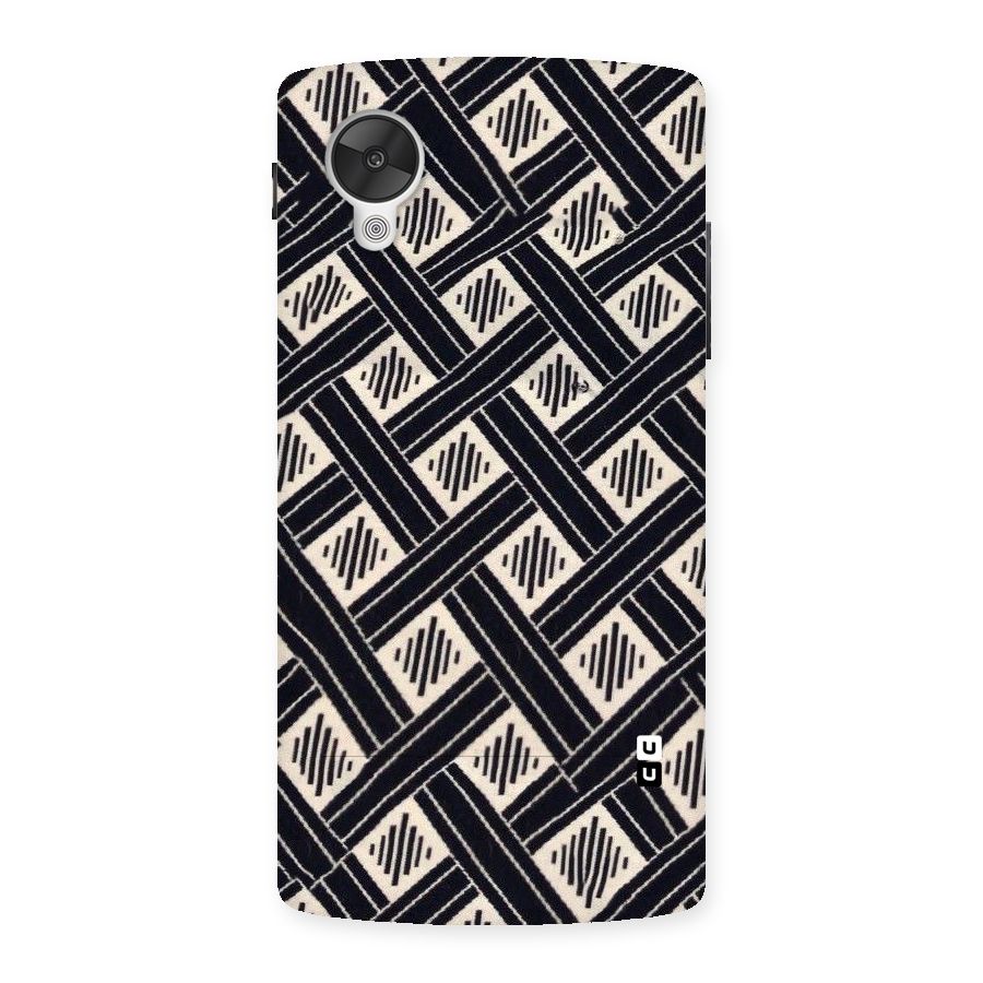 Black Beige Criscros Back Case for Google Nexsus 5