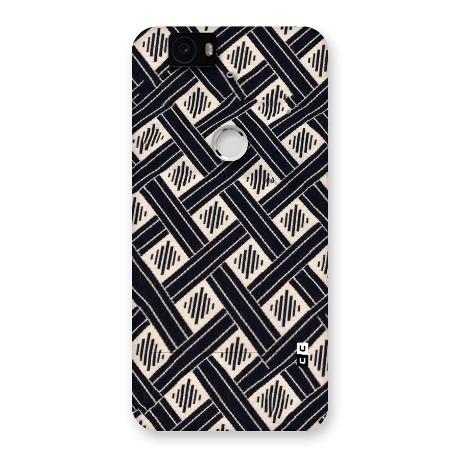Black Beige Criscros Back Case for Google Nexus-6P