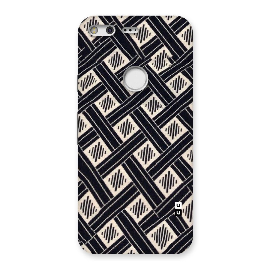 Black Beige Criscros Back Case for Google Pixel