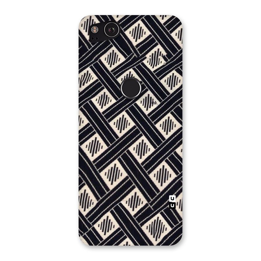 Black Beige Criscros Back Case for Google Pixel 2