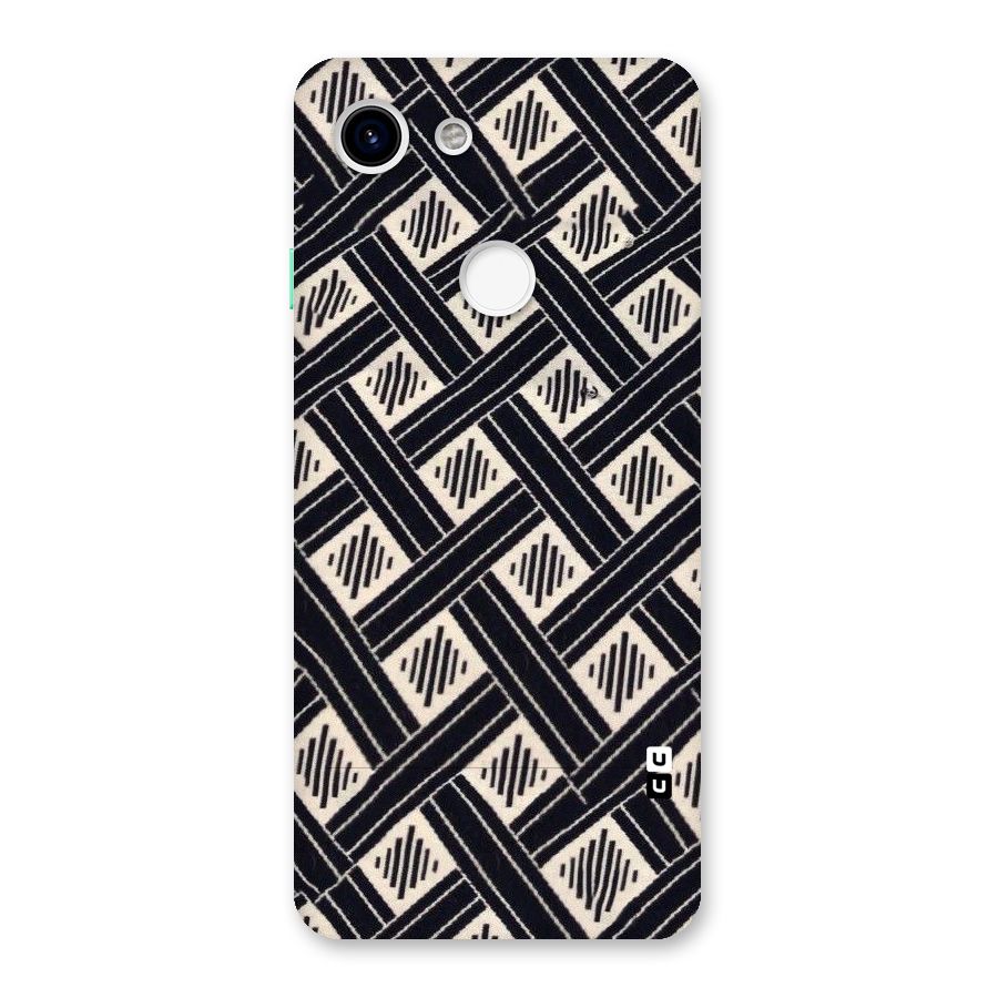 Black Beige Criscros Back Case for Google Pixel 3