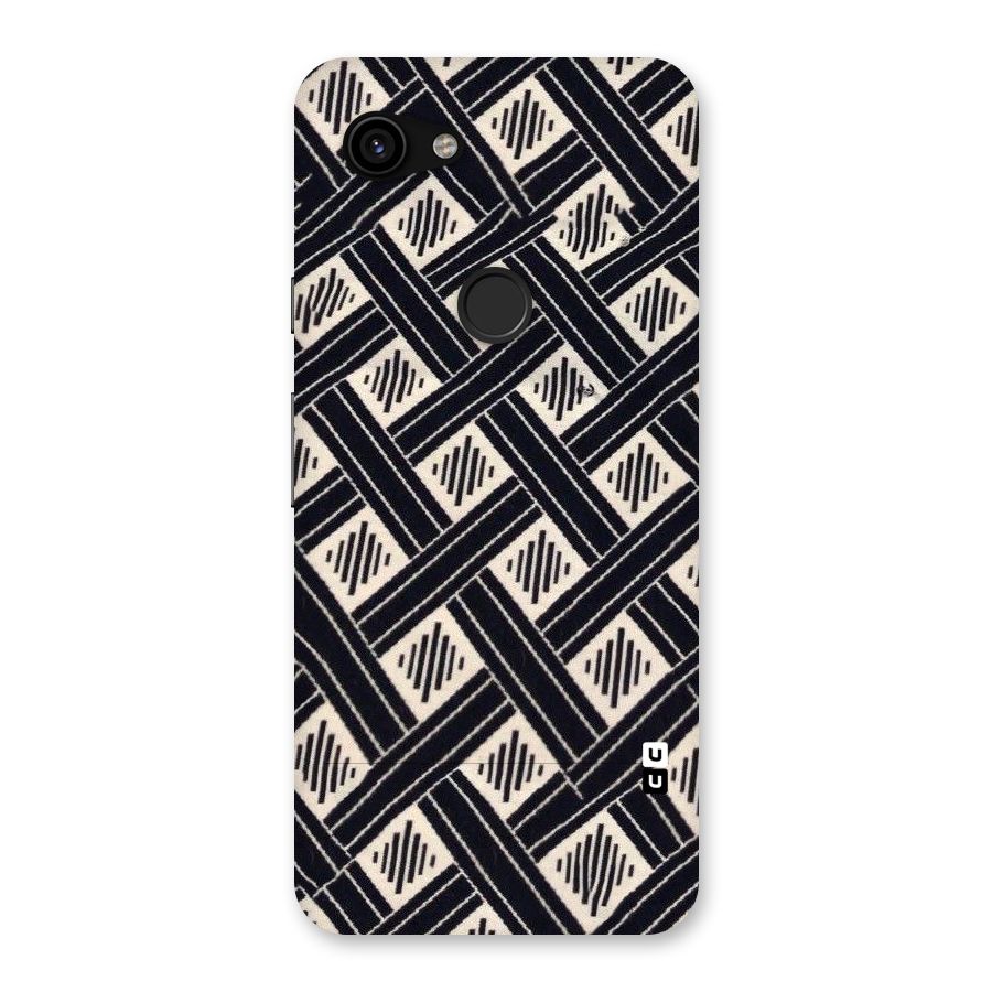 Black Beige Criscros Back Case for Google Pixel 3a