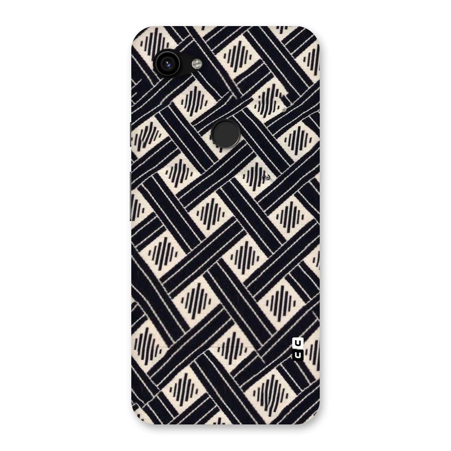 Black Beige Criscros Back Case for Google Pixel 3a XL