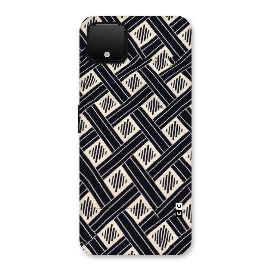 Black Beige Criscros Back Case for Google Pixel 4 XL