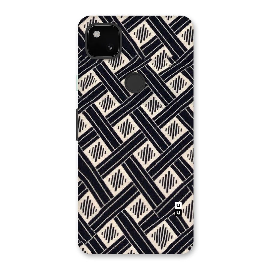 Black Beige Criscros Back Case for Google Pixel 4a