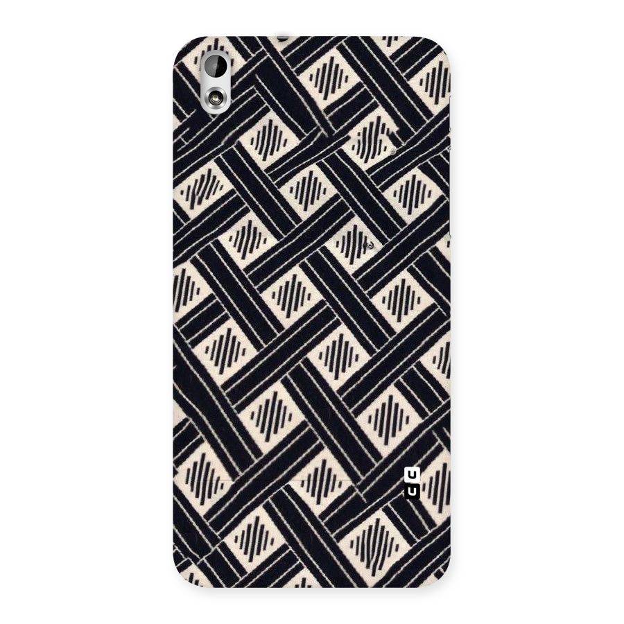 Black Beige Criscros Back Case for HTC Desire 816g