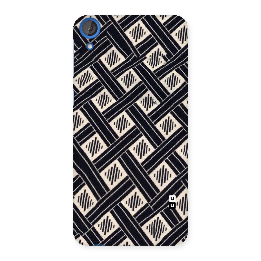 Black Beige Criscros Back Case for HTC Desire 820