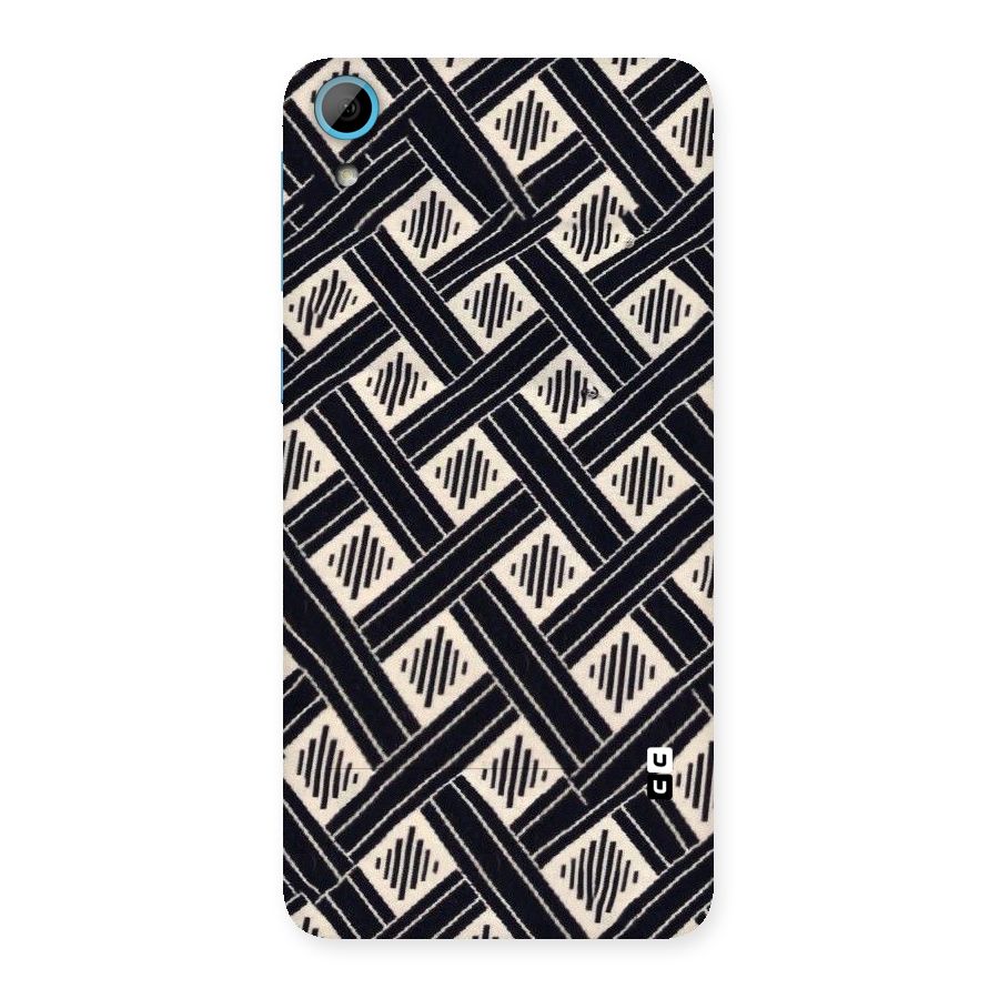 Black Beige Criscros Back Case for HTC Desire 826