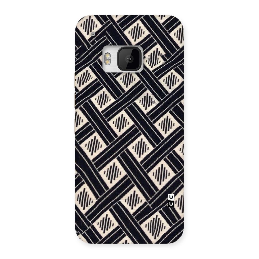 Black Beige Criscros Back Case for HTC One M9