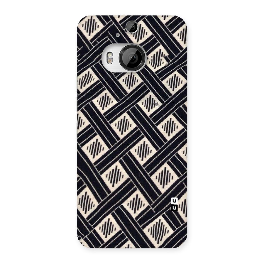 Black Beige Criscros Back Case for HTC One M9 Plus