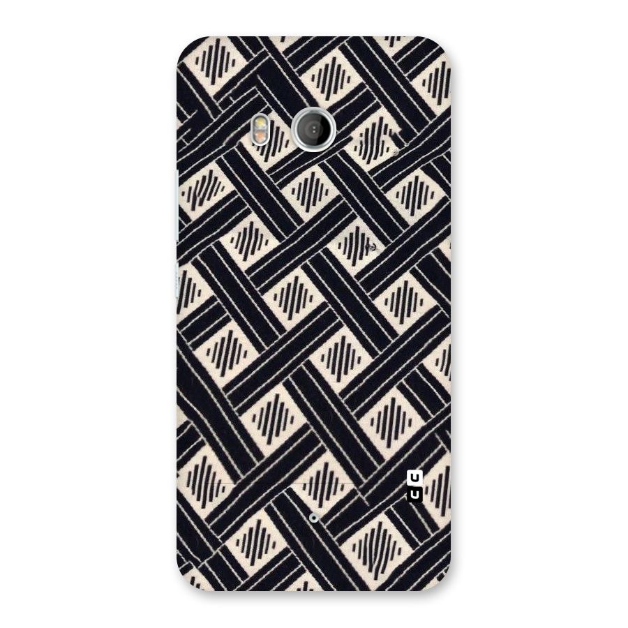 Black Beige Criscros Back Case for HTC U11