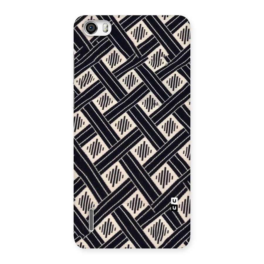 Black Beige Criscros Back Case for Honor 6