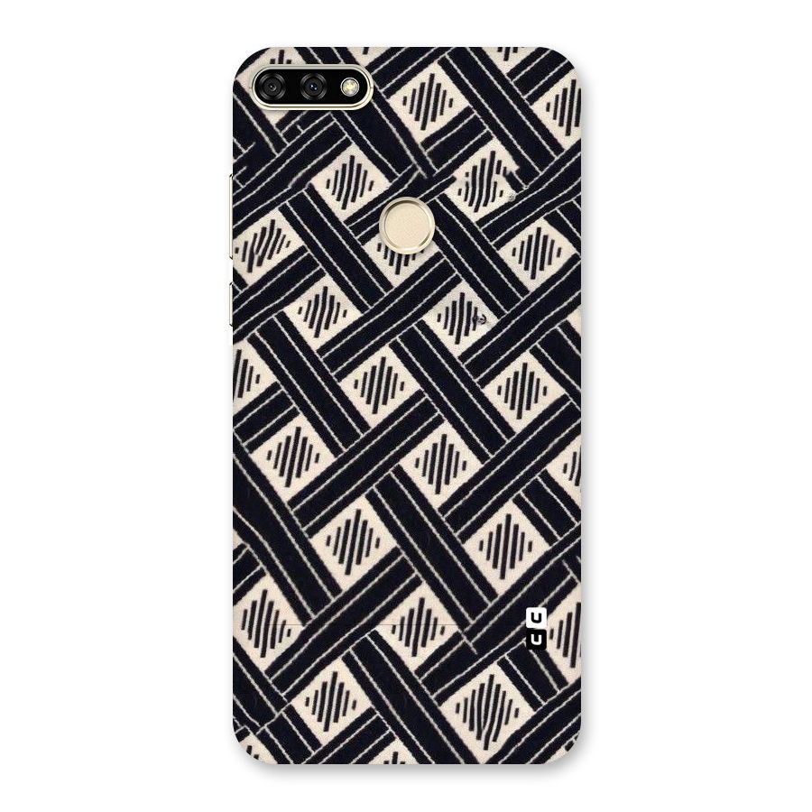Black Beige Criscros Back Case for Honor 7A