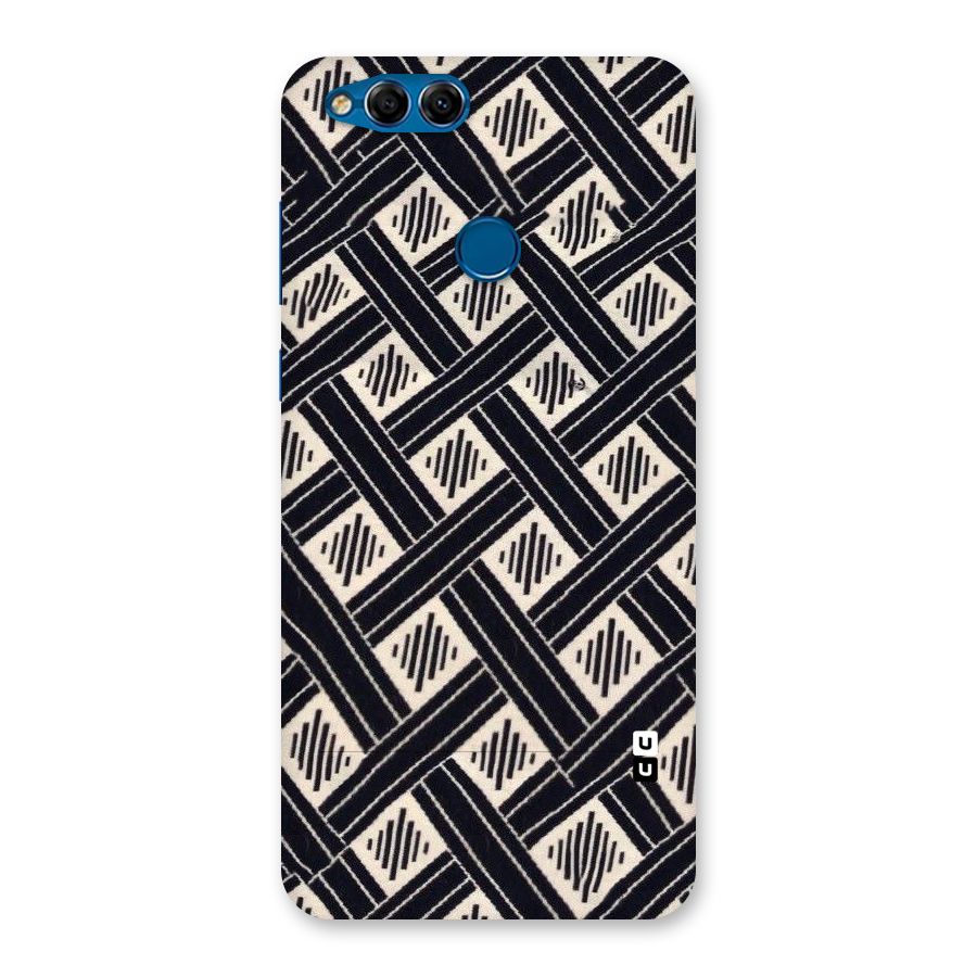 Black Beige Criscros Back Case for Honor 7X