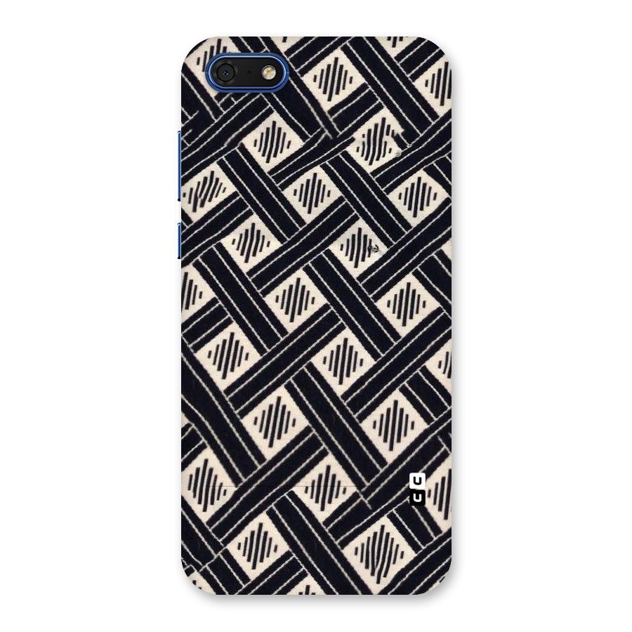 Black Beige Criscros Back Case for Honor 7s