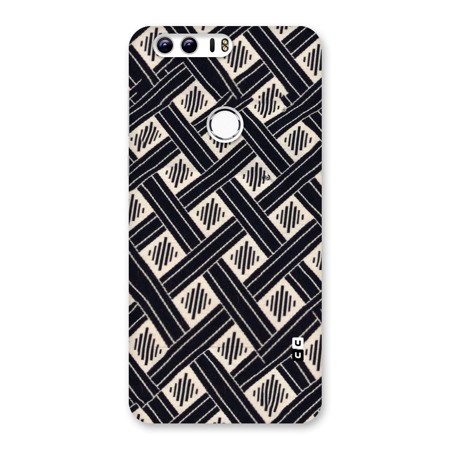 Black Beige Criscros Back Case for Honor 8