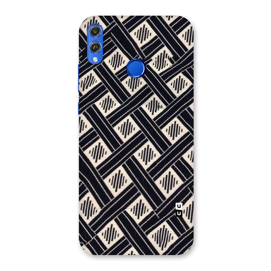 Black Beige Criscros Back Case for Honor 8X