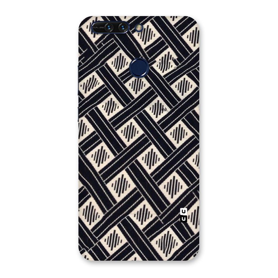 Black Beige Criscros Back Case for Honor 8 Pro