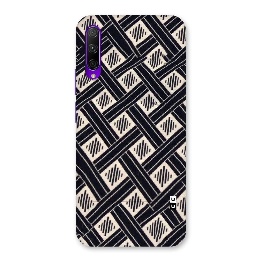 Black Beige Criscros Back Case for Honor 9X Pro