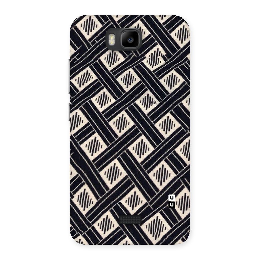 Black Beige Criscros Back Case for Honor Bee