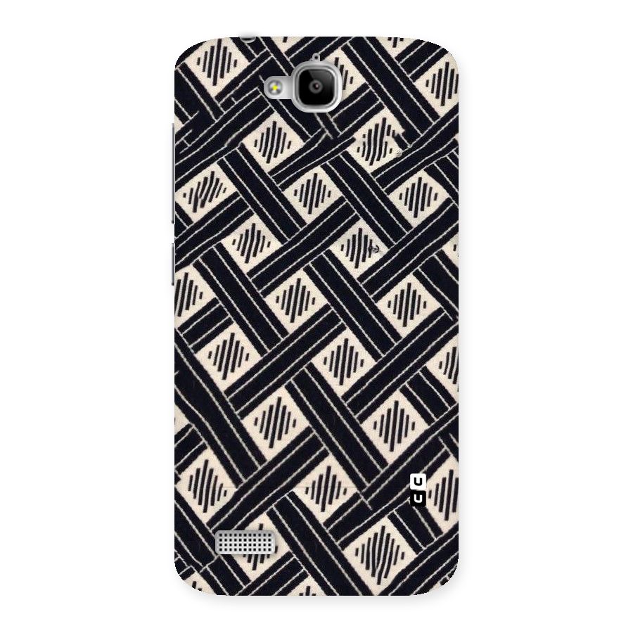 Black Beige Criscros Back Case for Honor Holly