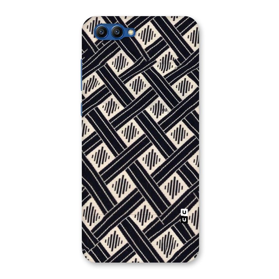 Black Beige Criscros Back Case for Honor View 10