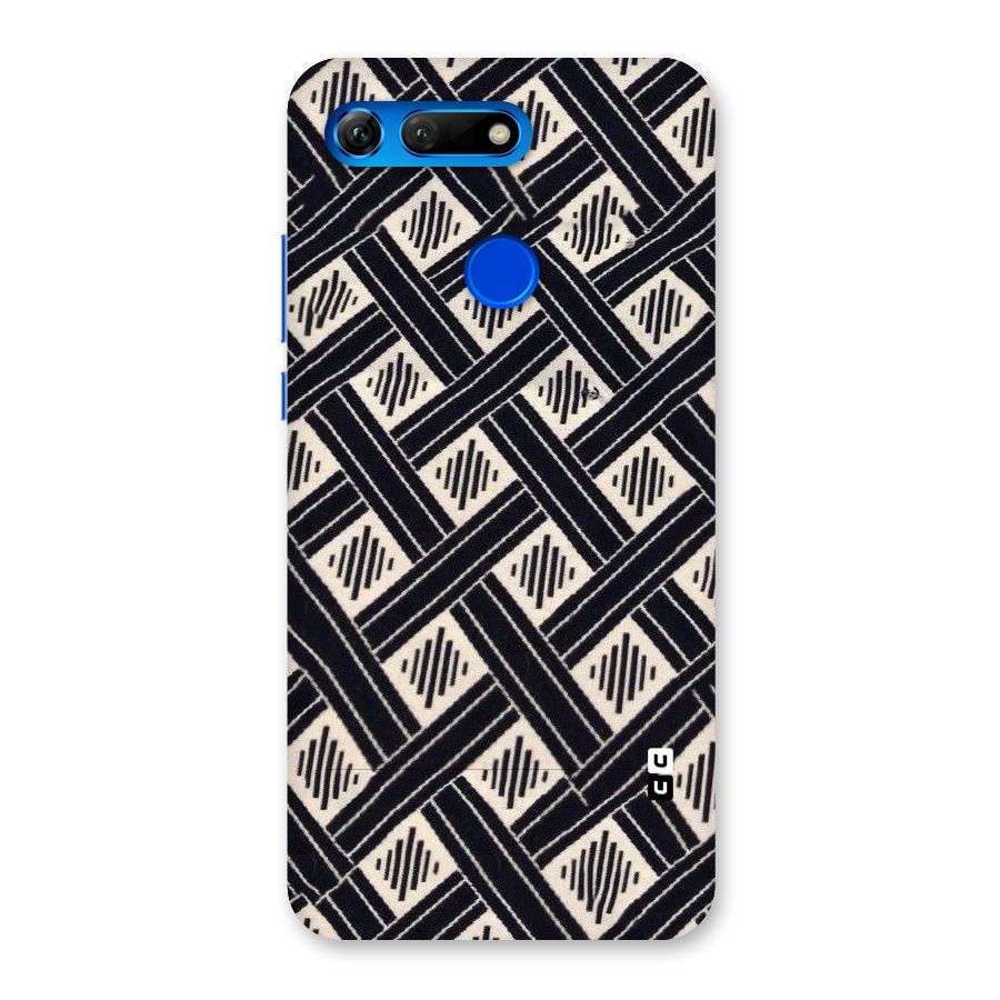 Black Beige Criscros Back Case for Honor View 20