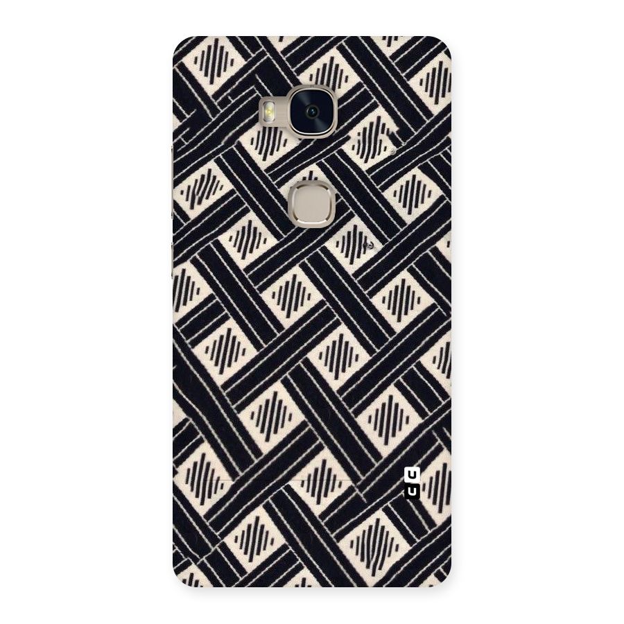 Black Beige Criscros Back Case for Huawei Honor 5X