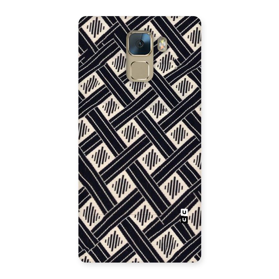 Black Beige Criscros Back Case for Huawei Honor 7