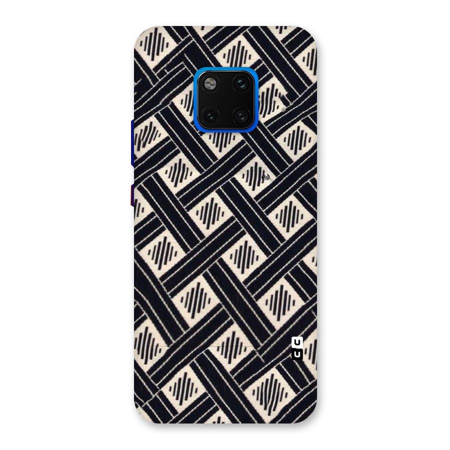 Black Beige Criscros Back Case for Huawei Mate 20 Pro