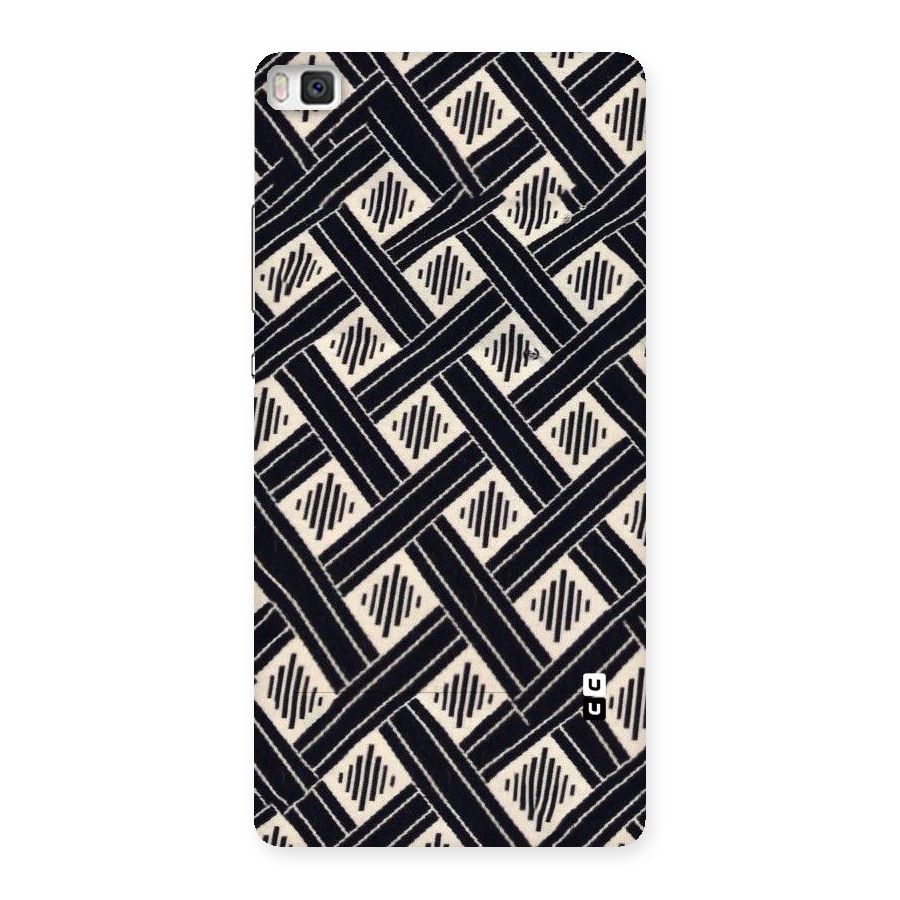 Black Beige Criscros Back Case for Huawei P8