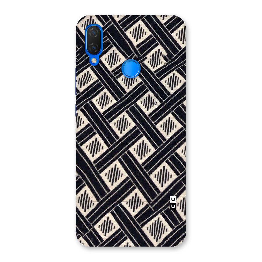 Black Beige Criscros Back Case for Huawei P Smart+