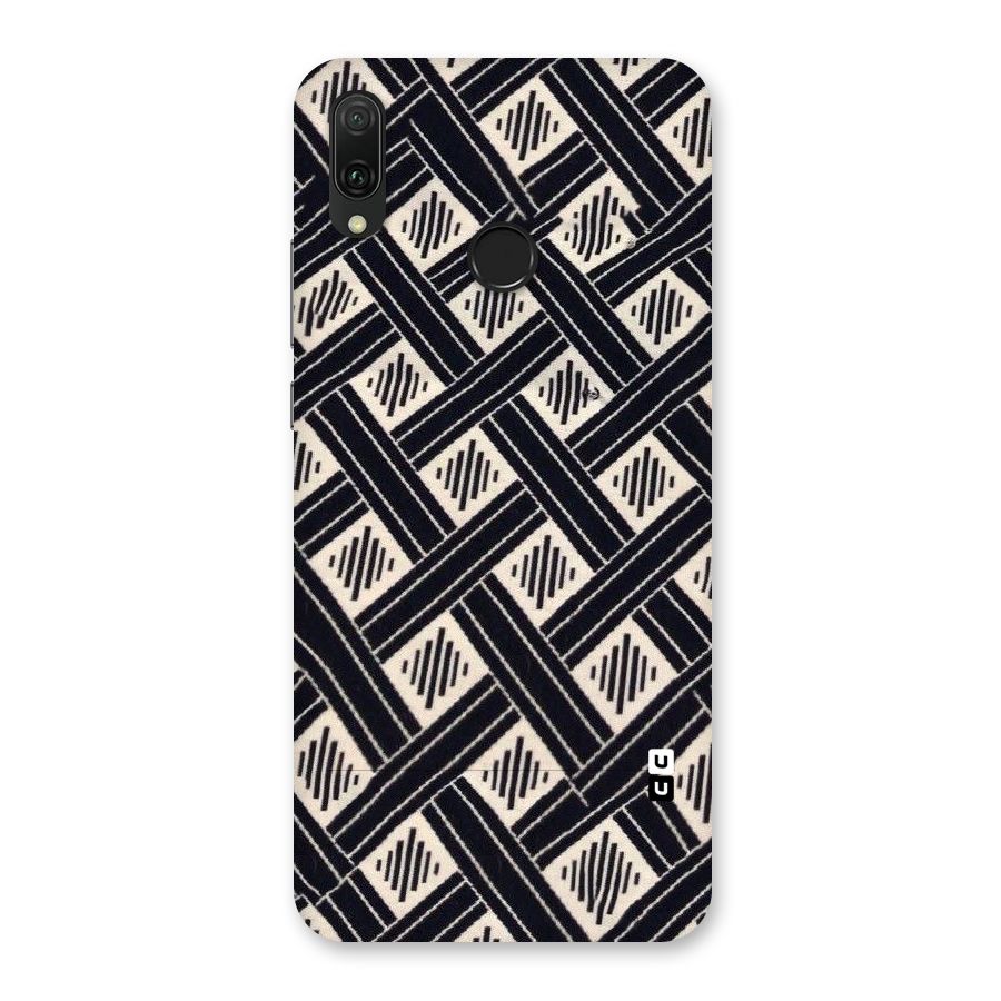Black Beige Criscros Back Case for Huawei Y9 (2019)