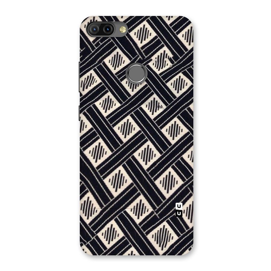 Black Beige Criscros Back Case for Infinix Hot 6 Pro