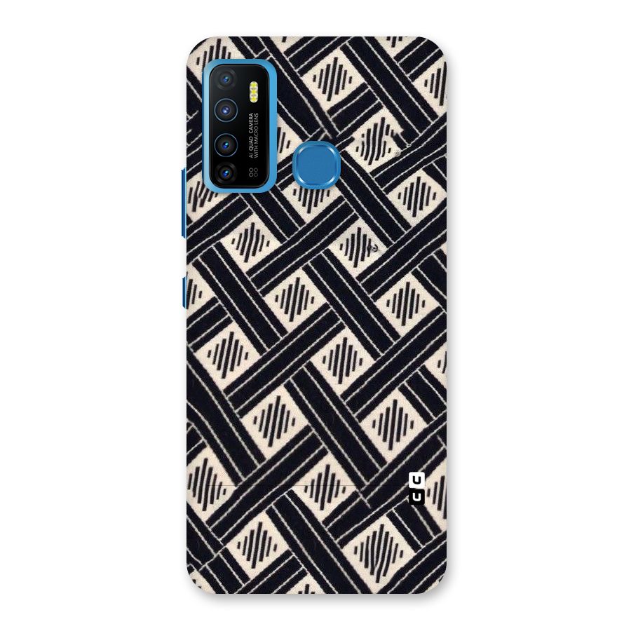 Black Beige Criscros Back Case for Infinix Hot 9