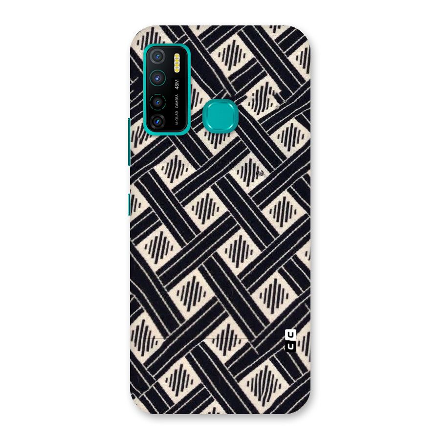 Black Beige Criscros Back Case for Infinix Hot 9 Pro