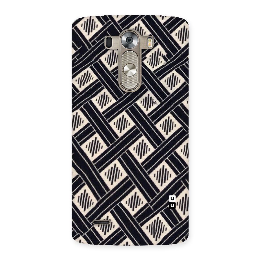 Black Beige Criscros Back Case for LG G3