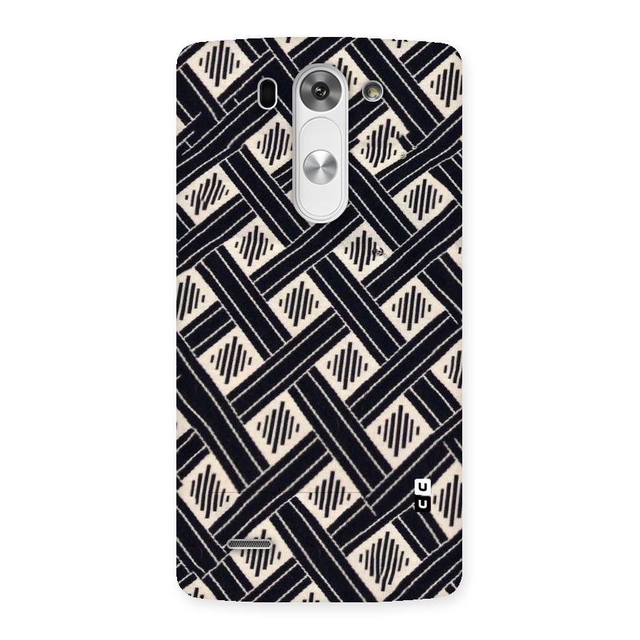 Black Beige Criscros Back Case for LG G3 Beat